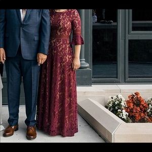 Formal lace burgundy/wine dress.